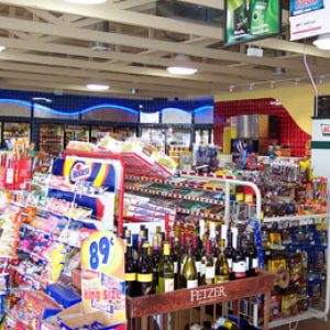 Internal gas station with asorted snacks and drinks in Vandercook Lake, Michigan
