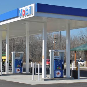 Mobil Gas Station in Omer, Michigan